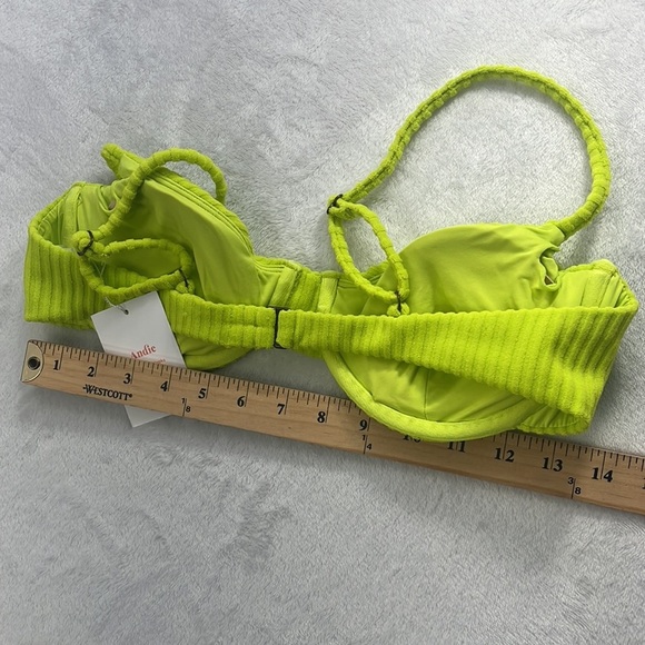 NWT Andie M, XXXL Lime Green The Bermuda Top Terry‎ Cloth Bikini Top NELM - Picture 6 of 16
